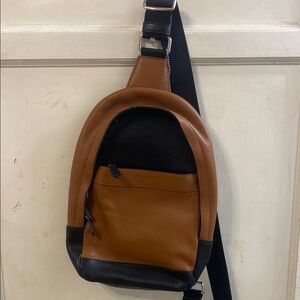 Coach Brown and Black Sling Bag